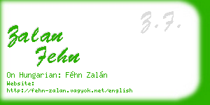 zalan fehn business card